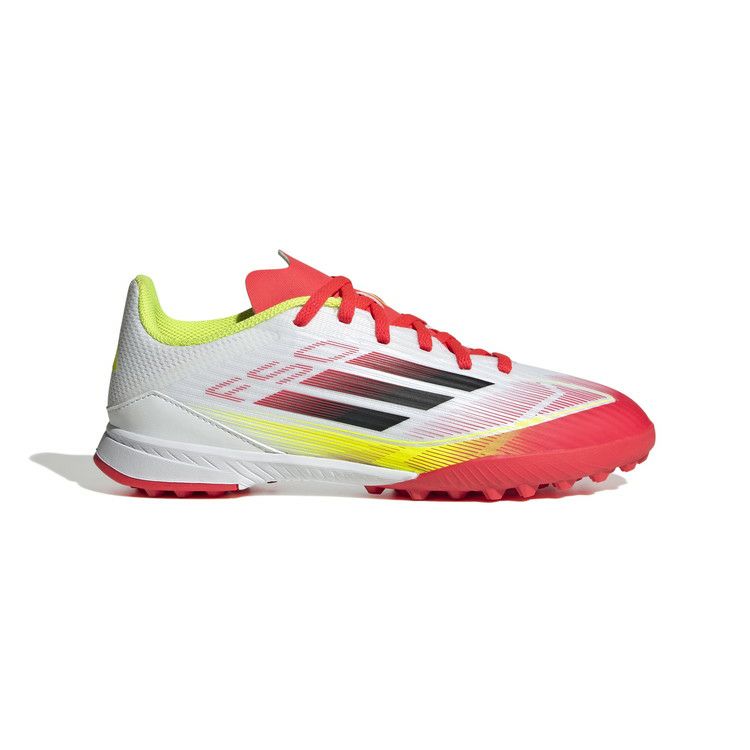 アディダス ジュニア F50 LEAGUE TF フットウェアホワイト×コアブラック ie3753 フットサルシューズ 靴 フットサル スパイク 室内 屋外 軽量 グリップ力 おすすめ 履き心地 人気ランキング 子供用 大人用