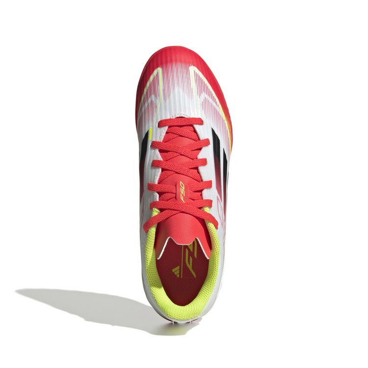 アディダス ジュニア F50 LEAGUE TF フットウェアホワイト×コアブラック ie3753 フットサルシューズ 靴 フットサル スパイク 室内 屋外 軽量 グリップ力 おすすめ 履き心地 人気ランキング 子供用 大人用