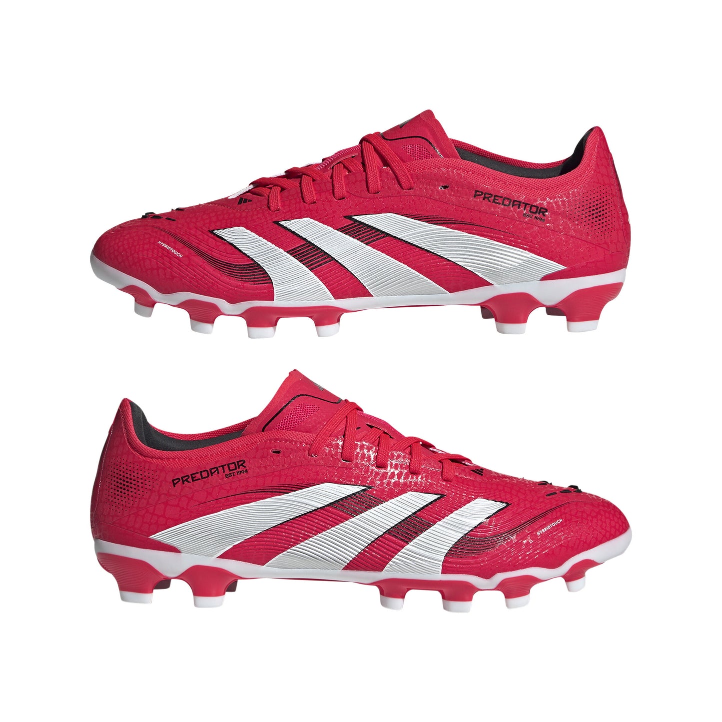 アディダス プレデター PRO HG/AG ルシッドレッド×フットウェアホワイト id3825 サッカースパイク メンズ レディース 人気 軽量 プレデター コパ X スパイク