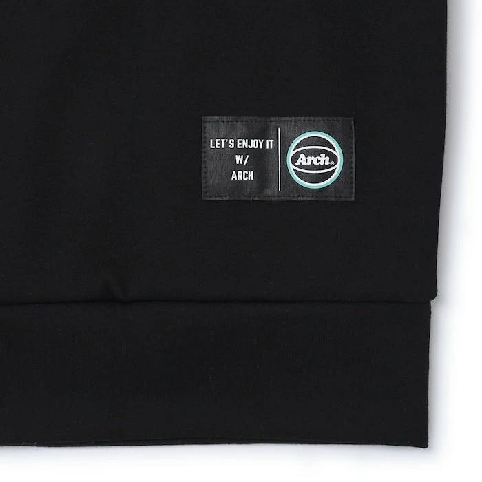 アーチ college logo sweat zip parka【black】 アーチ バスケ ショーツ バスケットボール バスパン 男子 ウエア 大人 子供 Tシャツ バスケウエア t724-113