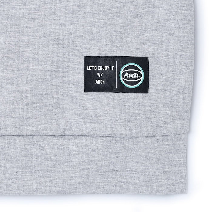 アーチ college logo sweat zip parka【gray】 t724-114 アーチ バスケ ショーツ バスケットボール バスパン 男子 ウエア 大人 子供 Tシャツ バスケウエア