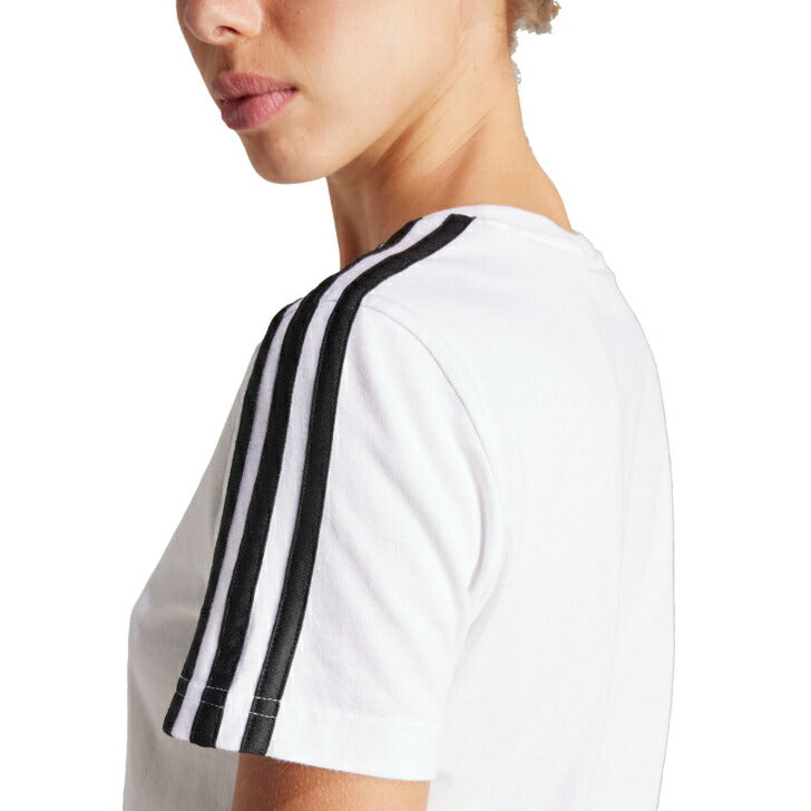 【在庫処分セール】アディダス W ESS 3ストライプス Tシャツ Tシャツ レディース メンズ ブランド ファッション アウトドア 28870