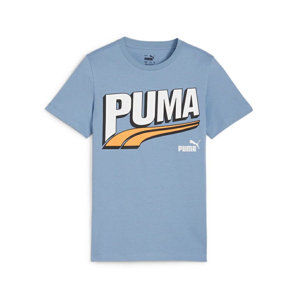プーマ キッズ Tシャツ PUMA キッズ ボーイズ ESSプラス MID 90s ロゴ グラフィック 半袖 Tシャツ 681316 サッカー フットサル サッカーウェア 子供 ジュニア 半袖