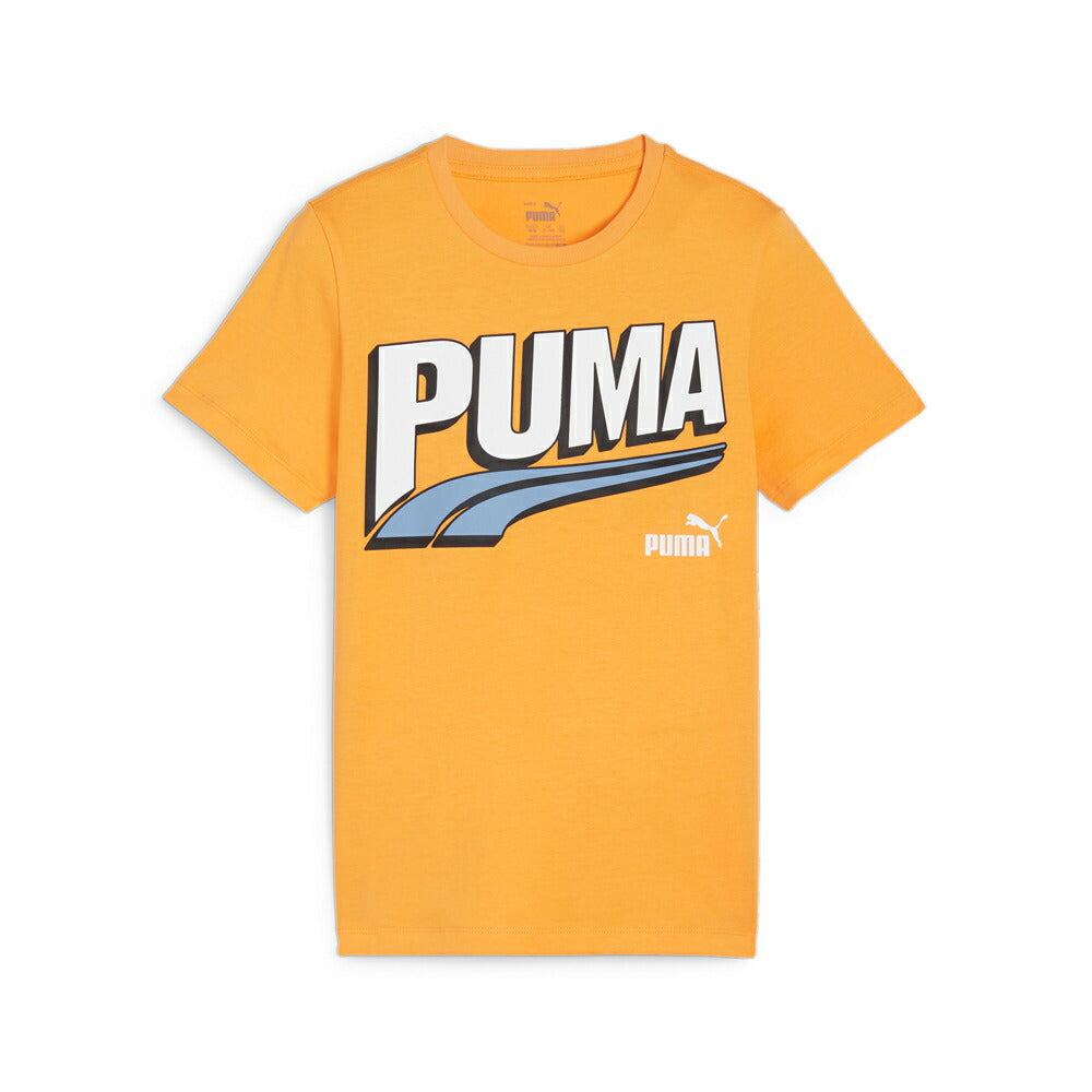 プーマ キッズ Tシャツ PUMA キッズ ボーイズ ESSプラス MID 90s ロゴ グラフィック 半袖 Tシャツ 681316 サッカー フットサル サッカーウェア 子供 ジュニア 半袖