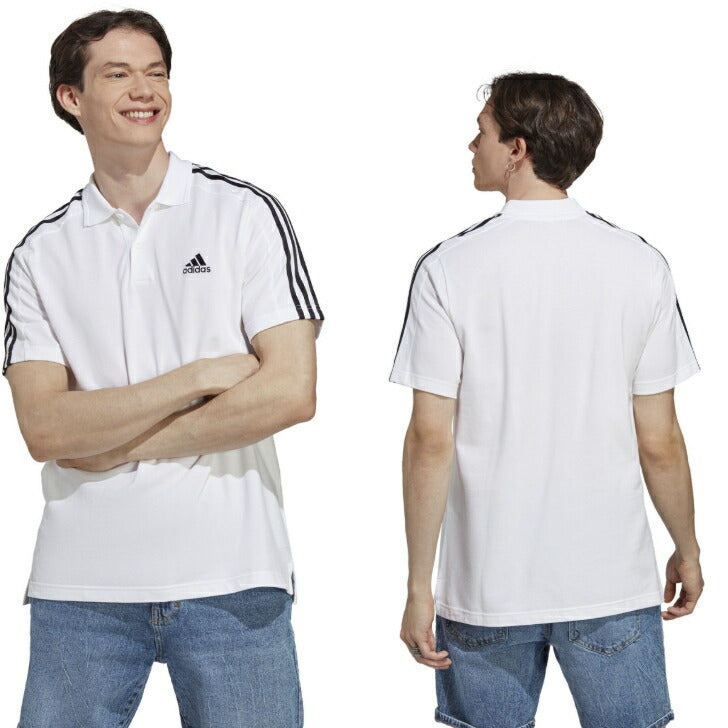 【在庫処分セール】アディダス ポロシャツ 半袖 メンズ ESS 3S ポロシャツ Tシャツ レディース メンズ ブランド ファッション アウトドア ゴルフ スポーツ ecr20