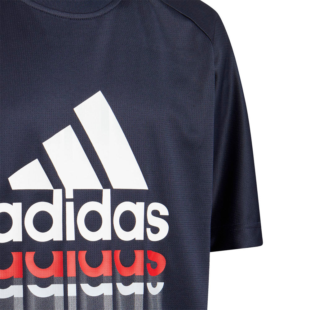 【在庫処分セール】アディダス BVF63 半袖 キッズ マストハブ ロゴ グラフィック Tシャツ 子供 ジュニアサイズ アディダスアパレル アディダスウェア スポーツウェア トレーニングウェア bvf63