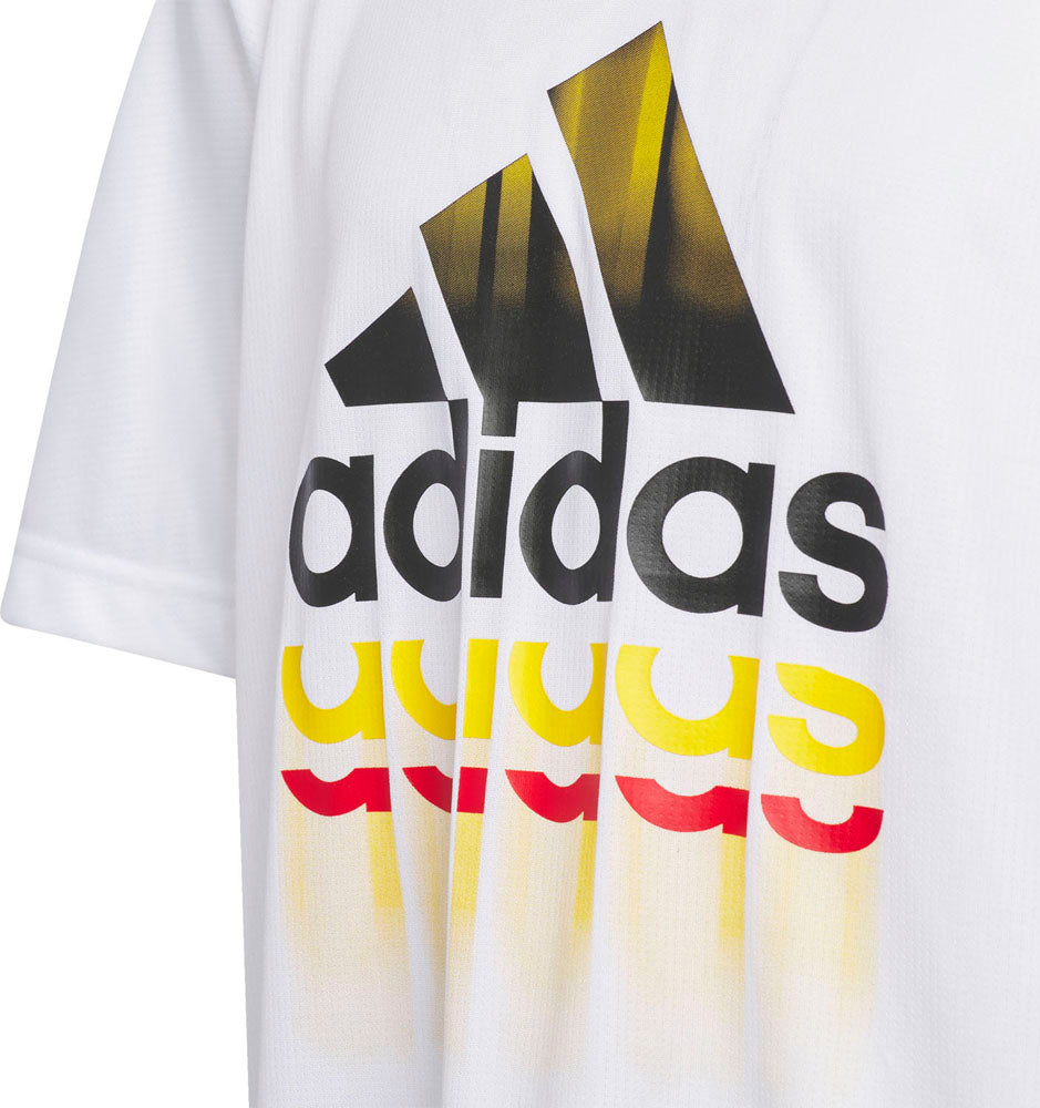 【在庫処分セール】アディダス BVF63 半袖 キッズ マストハブ ロゴ グラフィック Tシャツ 子供 ジュニアサイズ アディダスアパレル アディダスウェア スポーツウェア トレーニングウェア bvf63
