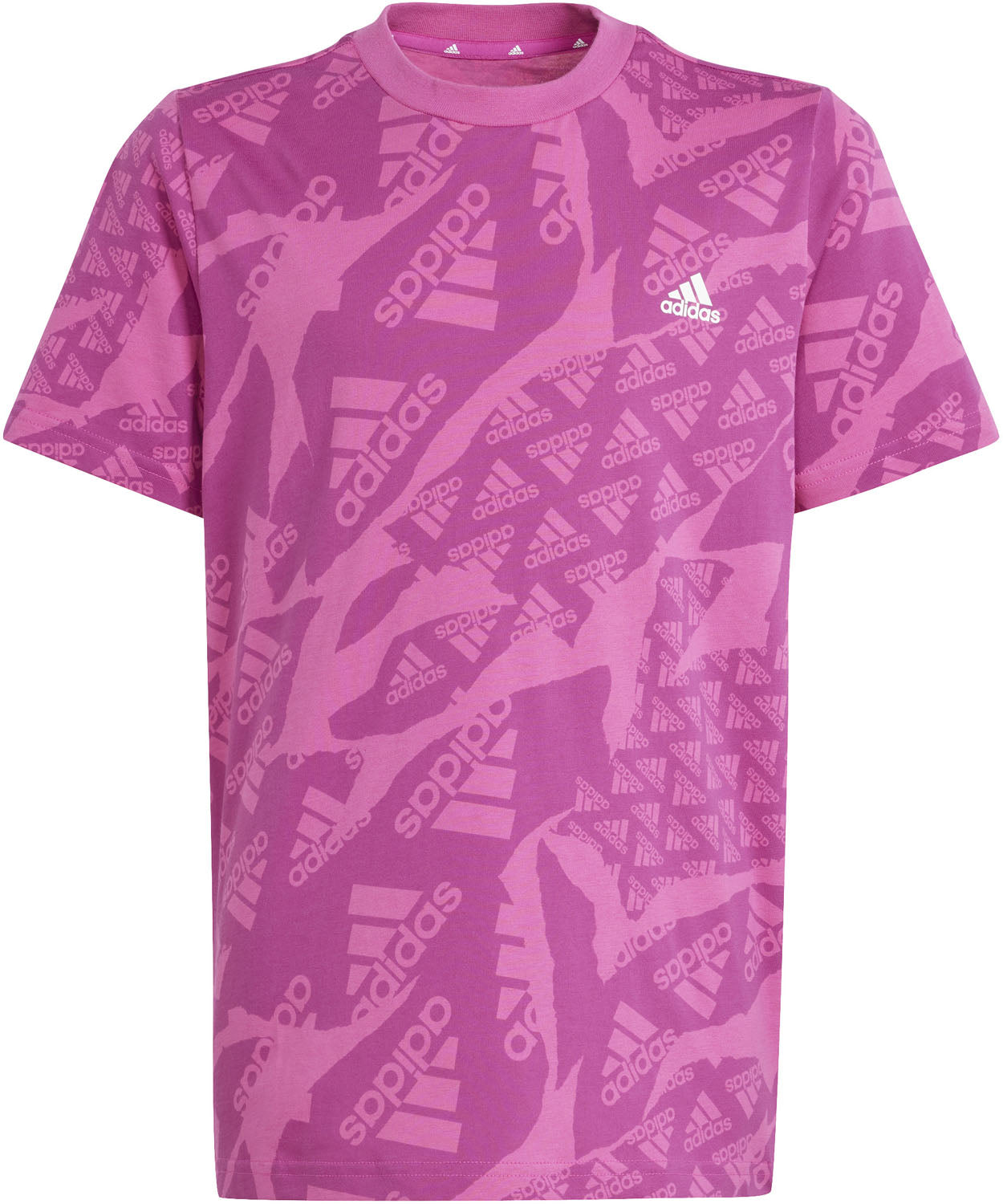 【在庫処分セール】アディダス Tシャツ 半袖 ジュニア エッセンシャルズ 総柄プリント 半袖Tシャツ 子供 ジュニアサイズ アディダスアパレル アディダスウェア スポーツウェア トレーニングウェア kos11