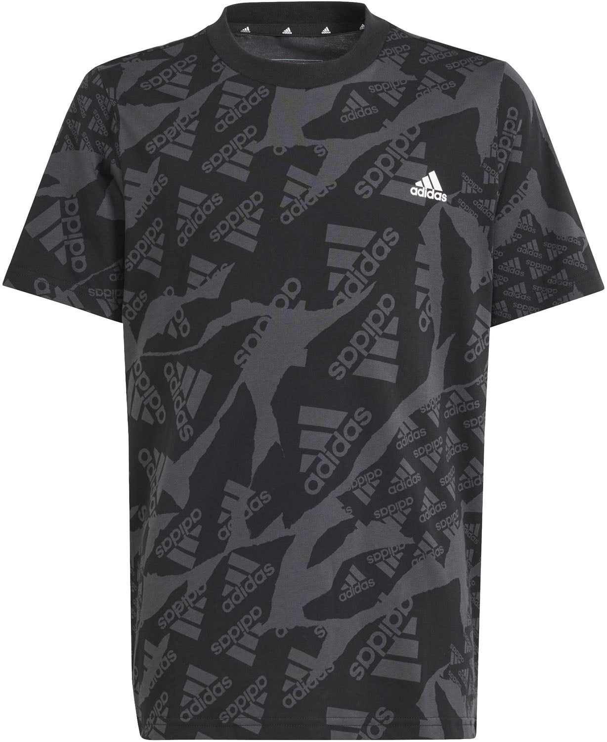 【在庫処分セール】アディダス Tシャツ 半袖 ジュニア エッセンシャルズ 総柄プリント 半袖Tシャツ 子供 ジュニアサイズ アディダスアパレル アディダスウェア スポーツウェア トレーニングウェア kos11