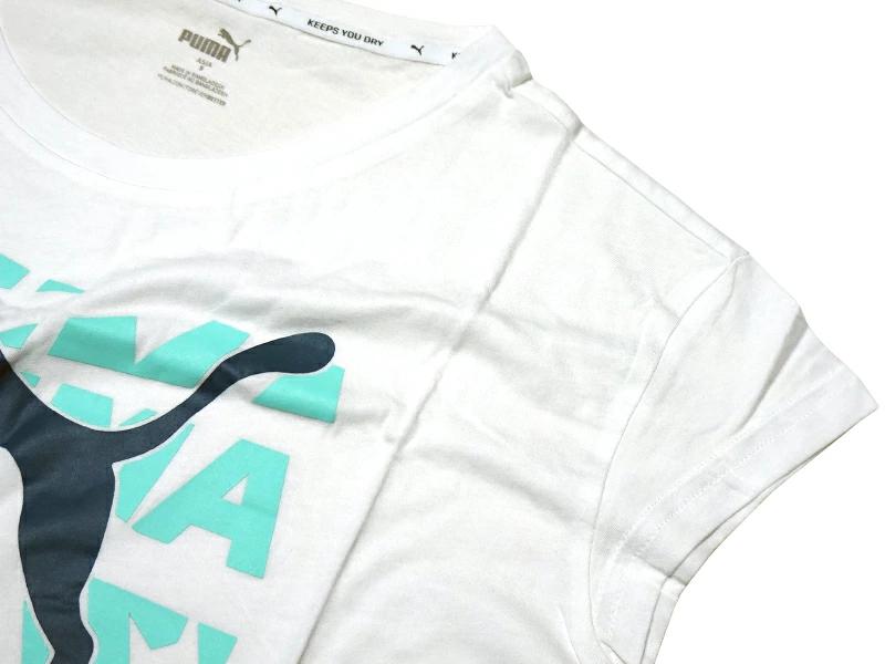 【在庫処分セール】プーマ PUMA レディース MODERN SPORTS グラフィック 2分袖Tシャツ 585283 プーマアパレル プーマウェア スポーツウェア トレーニングウェア プーマジャケット パーカー Tシャツ レディース メンズ ブランド ファッション アウトドア