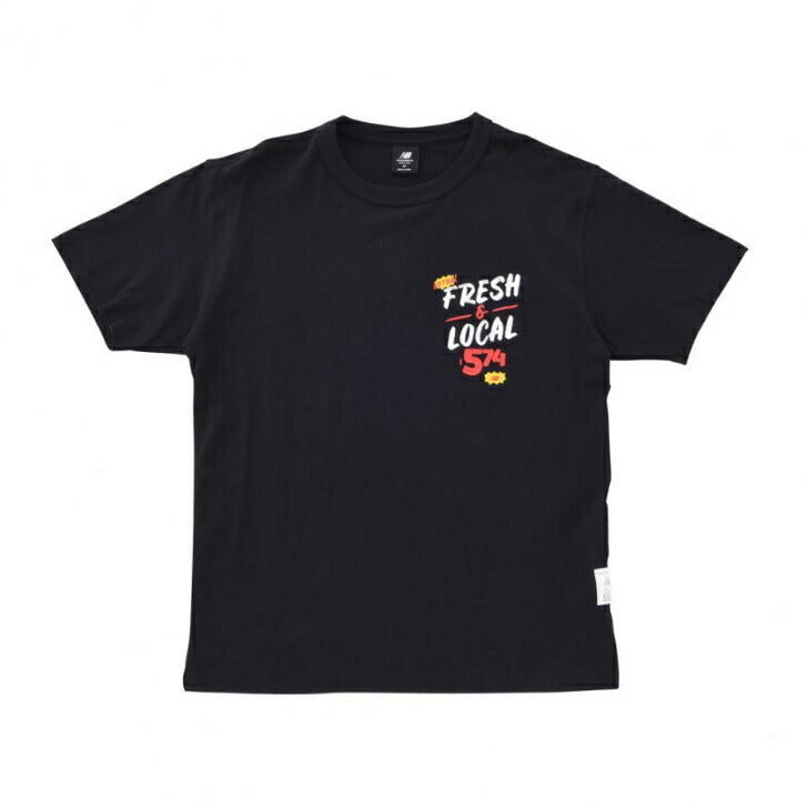 【在庫処分セール】New Balance ニューバランス NB Essentials 574 メンズ 半袖 Tシャツ グラフィックショートスリーブ Tシャツ MT31521 コットン素材 バインダーネック 大人 一般用 レディース 男女兼用
