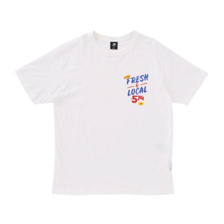 【在庫処分セール】New Balance ニューバランス NB Essentials 574 メンズ 半袖 Tシャツ グラフィックショートスリーブ Tシャツ MT31521 コットン素材 バインダーネック 大人 一般用 レディース 男女兼用