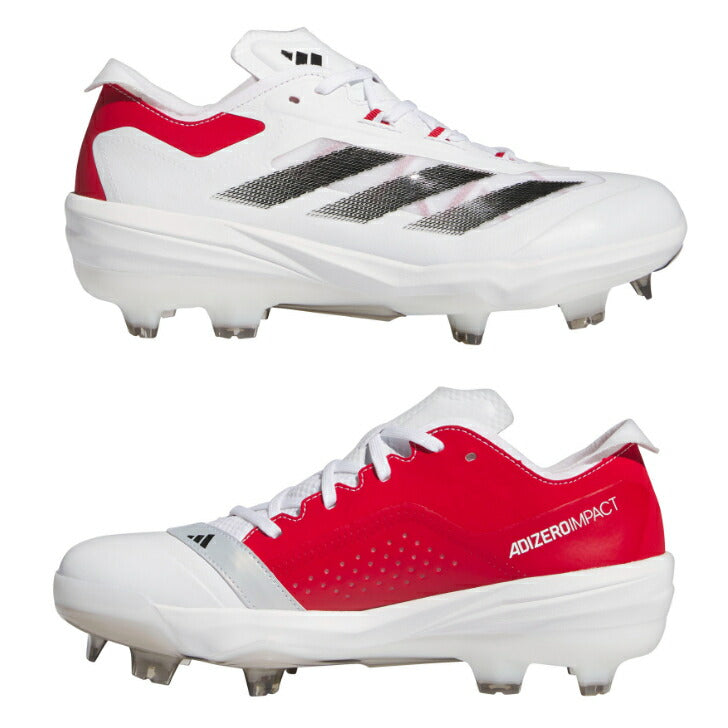 アディダス 野球スパイク ポイントスパイク アディゼロ インパクト TPU ADIZERO IMPACT 野球スパイク 樹脂底 滑りにくい 耐久性 クッション性 スパイク 少年野球 高校生 中学生 ih2545