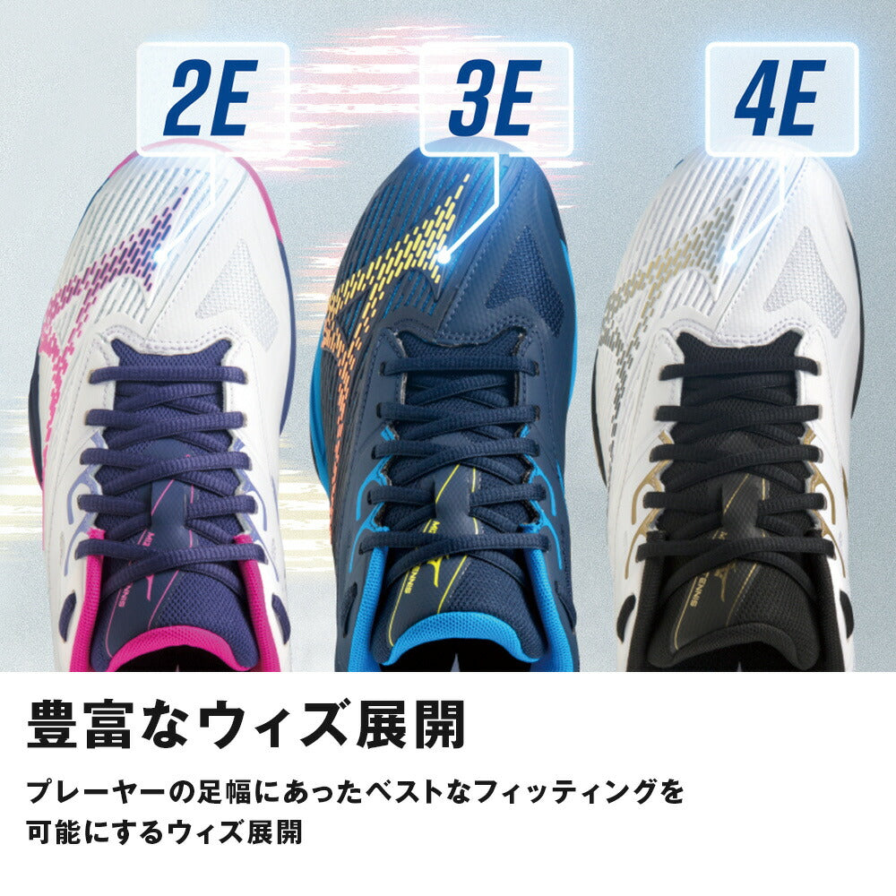 MIZUNO ミズノ ソフトテニスシューズ WAVE EXCEED LIGHT 2 WIDE OC ウエーブ エクシード ライト ワイド クレー・砂入り人工芝コート用 3E 61GB2318 靴 くつ シューズ テニスシューズ テニス用 テニス用シューズ クレー クレーコート 砂入り人工芝 ユニセックス