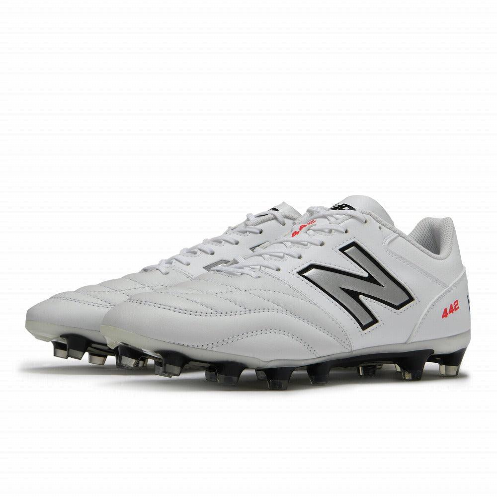 ニューバランス New Balance 442 V2 TEAM HG 2E ホワイト ms42hwt22e サッカーシューズ サッカー スパイク シューズ 靴 くつ 中学校 高校 一般 大人 軽量