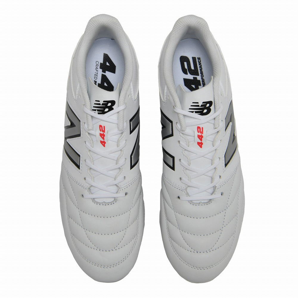 ニューバランス New Balance 442 V2 TEAM HG 2E ホワイト ms42hwt22e サッカーシューズ サッカー スパイク シューズ 靴 くつ 中学校 高校 一般 大人 軽量