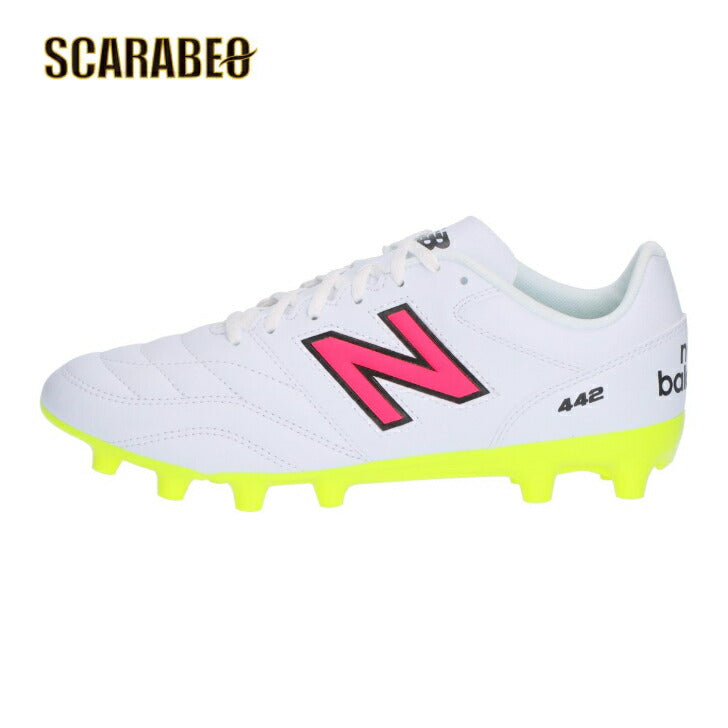 ニューバランス New Balance 442 V2 ACADEMY HG 2E ホワイト ms43hwh22e サッカーシューズ サッカー スパイク シューズ 靴 くつ 中学校 高校 一般 大人 軽量