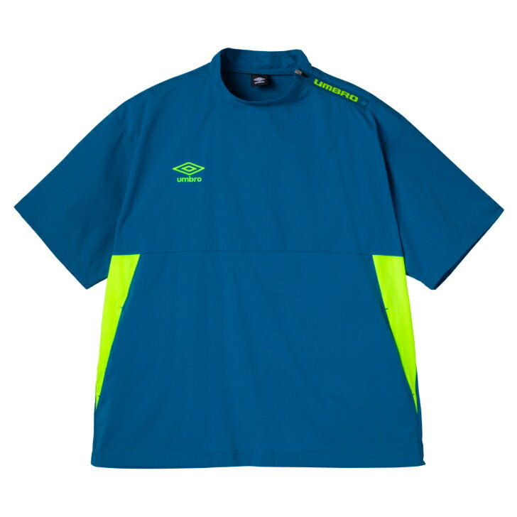 アンブロ THE THIRD by UMBRO 半袖ピステトップ メンズ 撥水 ストレッチ サッカー モックネック レディース メンズ ブランド ファッション アウトドア uf5swb31m