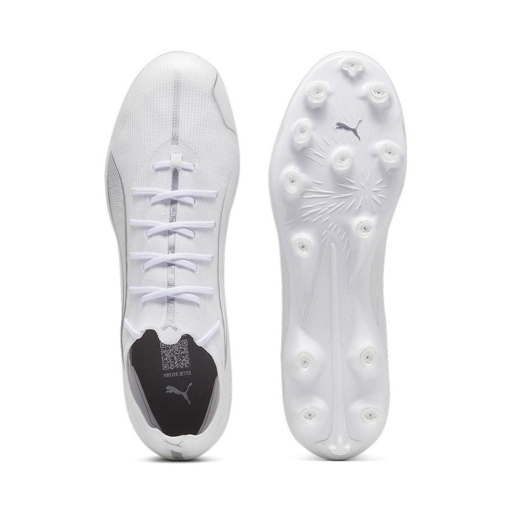 PUMA プーマ ウルトラ 5 アルティメット HG/AG プーマホワイト 107885-04 サッカーシューズ サッカー スパイク シューズ 靴 くつ 中学校 高校 一般 大人 軽量 柔軟 素足感覚