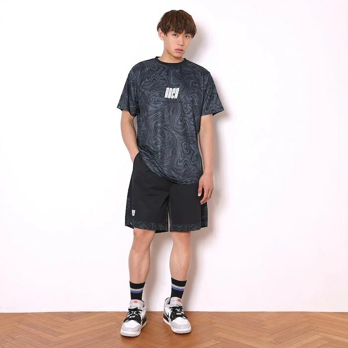 Arch marble section shorts【black】 アーチ バスケ ショーツ アーチ バスケ ショーツ バスケットボール バスパン 男子 ウエア 大人 子供 Tシャツ バスケウエア b125-103