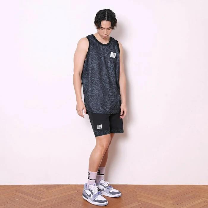 Arch marble section shorts【black】 アーチ バスケ ショーツ アーチ バスケ ショーツ バスケットボール バスパン 男子 ウエア 大人 子供 Tシャツ バスケウエア b125-103