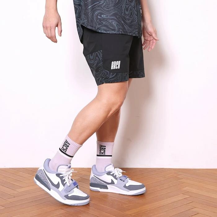 Arch marble section shorts【black】 アーチ バスケ ショーツ アーチ バスケ ショーツ バスケットボール バスパン 男子 ウエア 大人 子供 Tシャツ バスケウエア b125-103