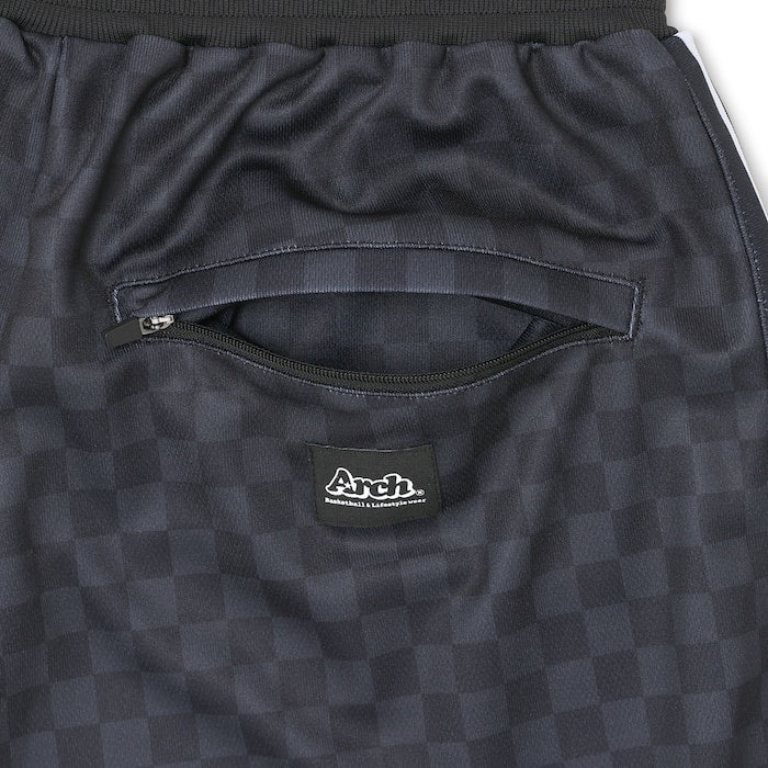 Arch checkered shorts【black】 アーチ バスケ ショーツ アーチ バスケ バスケットボール バスパン 男子 ウエア 大人 子供 Tシャツ バスケウエア b125-104