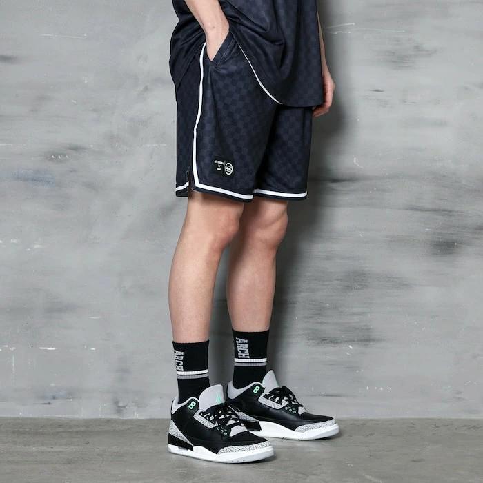 Arch checkered shorts【black】 アーチ バスケ ショーツ アーチ バスケ バスケットボール バスパン 男子 ウエア 大人 子供 Tシャツ バスケウエア b125-104
