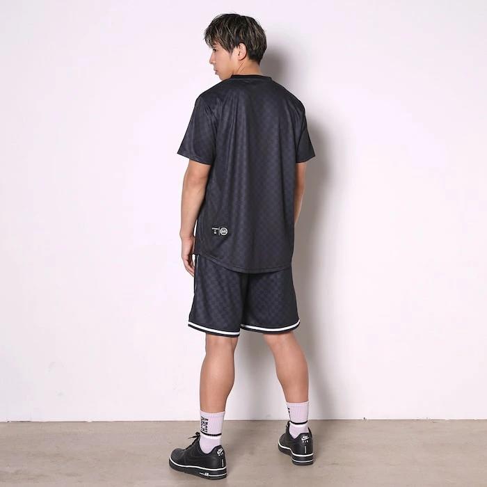 Arch checkered shorts【black】 アーチ バスケ ショーツ アーチ バスケ バスケットボール バスパン 男子 ウエア 大人 子供 Tシャツ バスケウエア b125-104