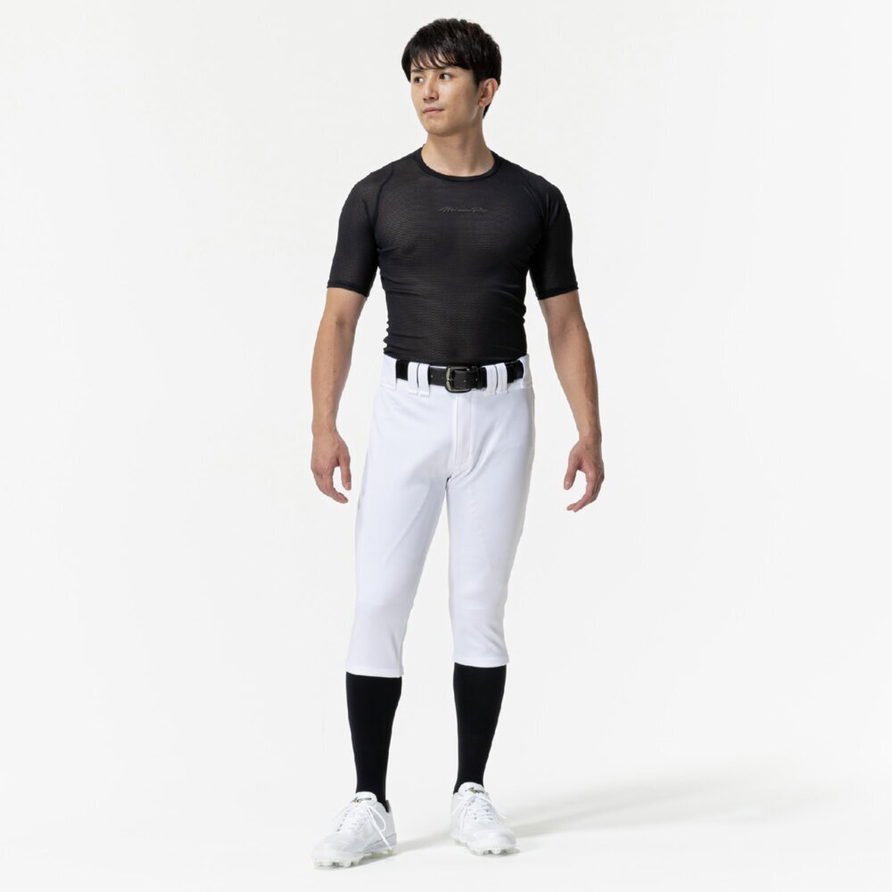 ミズノプロ 汗処理 通気 KUGEKIバイオギア 涼伸 ローネック 半袖 野球アンダーシャツ インナーシャツ 野球用インナー アンダーハイシャツ機能 コンプレッションシャツ 吸汗速乾 インナーウェア 長袖 ハイネック ストレッチ フィット感 12jacc07