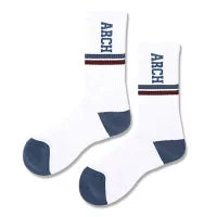 Arch drop line crew mid. socks【white/blue】 アーチ バスケ バスケットボール バスパン 男子 ウエア 大人 子供 Tシャツ バスケウエア a325-101