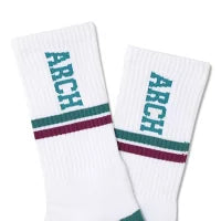Arch drop line crew mid. socks【white/bottle green】 アーチ バスケ バスケットボール バスパン 男子 ウエア 大人 子供 Tシャツ バスケウエア a325-102