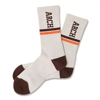 Arch drop line crew mid. socks【pale gray/brown】 アーチ バスケ バスケットボール バスパン 男子 ウエア 大人 子供 Tシャツ バスケウエア a325-104
