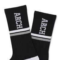 Arch drop line crew mid. socks【black/white】 アーチ バスケ バスケットボール バスパン 男子 ウエア 大人 子供 Tシャツ バスケウエア a325-105