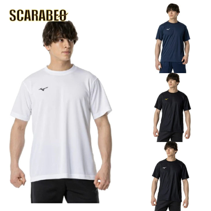 ミズノ ナビドライTシャツ 半袖 丸首 ワンポイント 吸水 速乾 定番 Tシャツ スポーツウエア ジムウエア トレーニング 32mac190