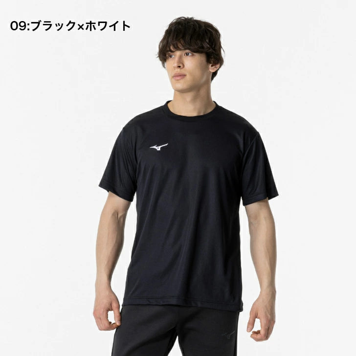 ミズノ ナビドライTシャツ 半袖 丸首 ワンポイント 吸水 速乾 定番 Tシャツ スポーツウエア ジムウエア トレーニング 32mac190