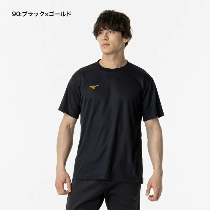 ミズノ ナビドライTシャツ 半袖 丸首 ワンポイント 吸水 速乾 定番 Tシャツ スポーツウエア ジムウエア トレーニング 32mac190