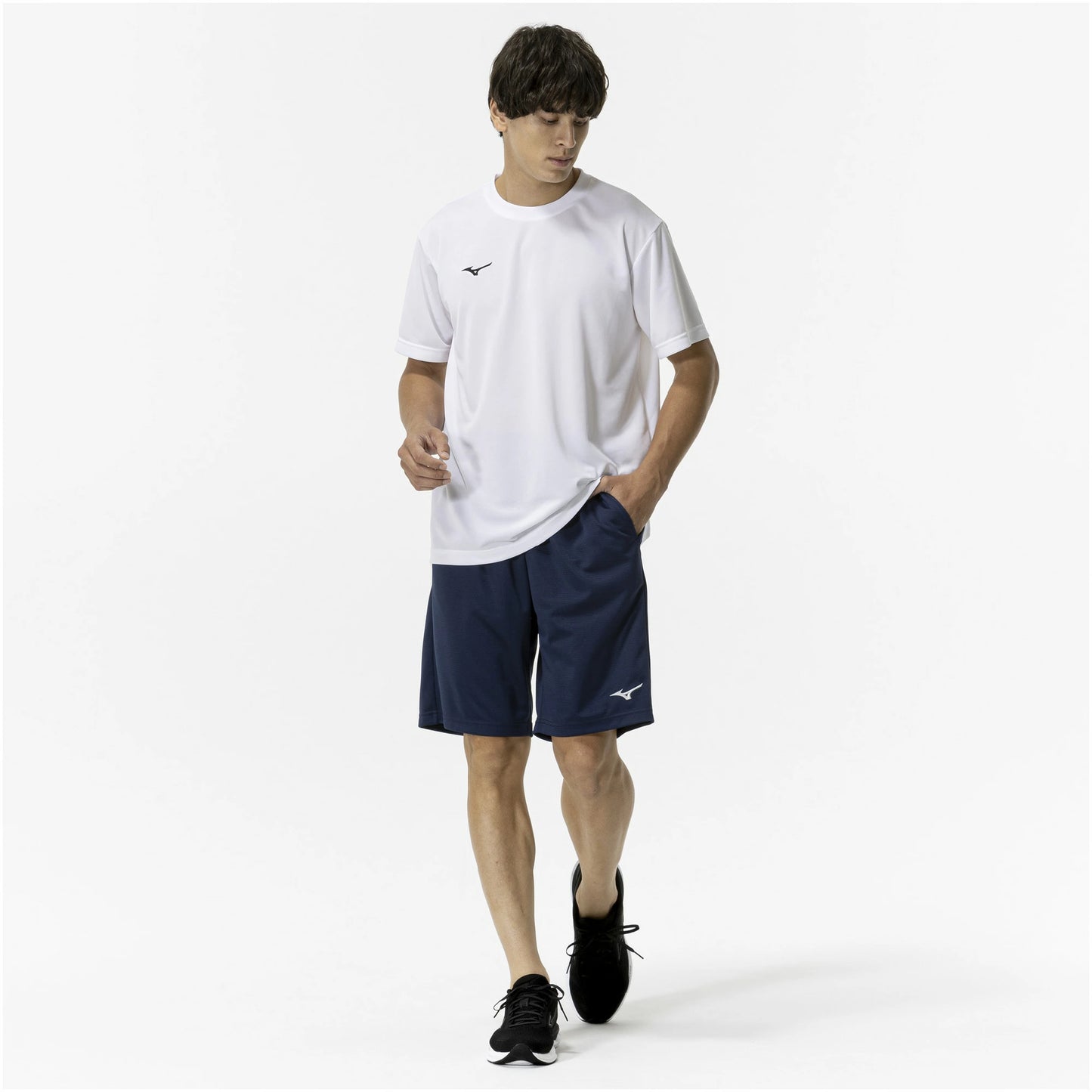 ミズノ ナビドライニットハーフパンツ ワンポイント 吸水 速乾 定番 Tシャツ スポーツウエア ジムウエア トレーニング 32mdc190