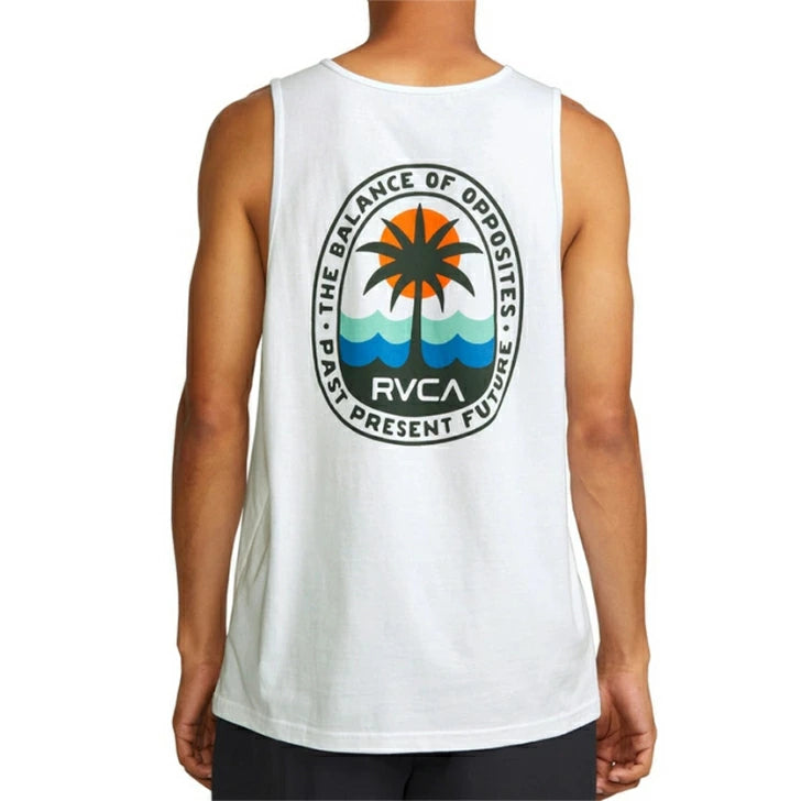 RVCA PALM PATCH TANK ルーカ タンクトップ RVCA メンズ 【2025年春夏モデル】 夏コーデ 夏服 人気 アウトドア ウェア 夏 ジム ウェア メンズ / レディース / キッズ UVカット 25ssルーカ bf041351wht