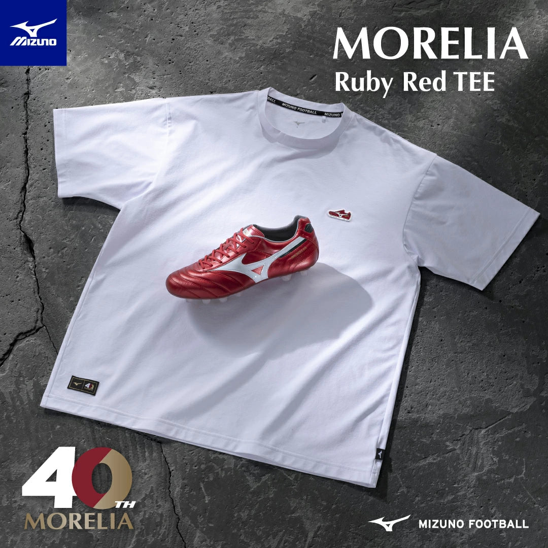 【モレリア】ミズノ ルビーレッド ワッペンTシャツ 【RUBY RED PACK】 p2mac401