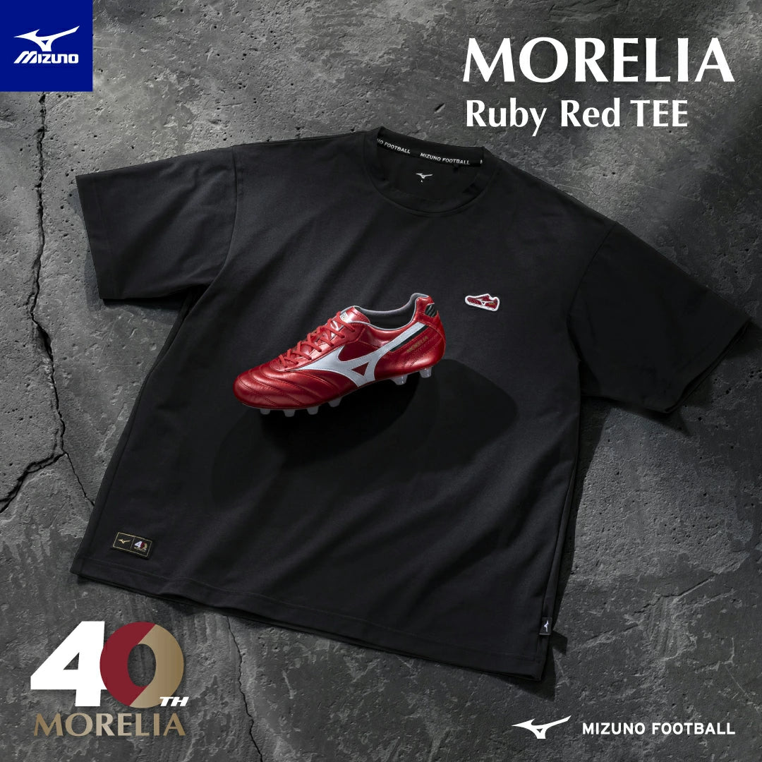 【モレリア】ミズノ ルビーレッド ワッペンTシャツ 【RUBY RED PACK】 p2mac401