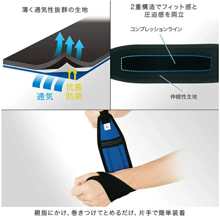 ザムスト リストラップ (手首用サポーター 左右兼用)37420