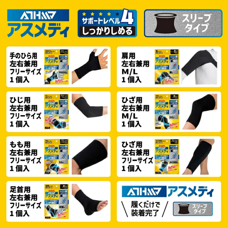 アスメディ サポーター レベル4 しっかりしめるスリーブタイプN 手のひら用 日本製 1個入 109660