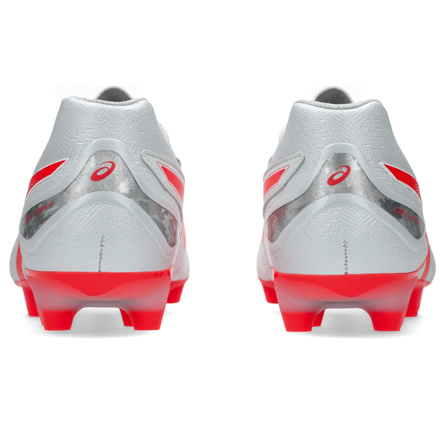 アシックス DS LIGHT PRO WIDE ホワイト×レッド ワイド サッカースパイク 天然皮革 土・人工芝・天然芝対応 1103a110-104