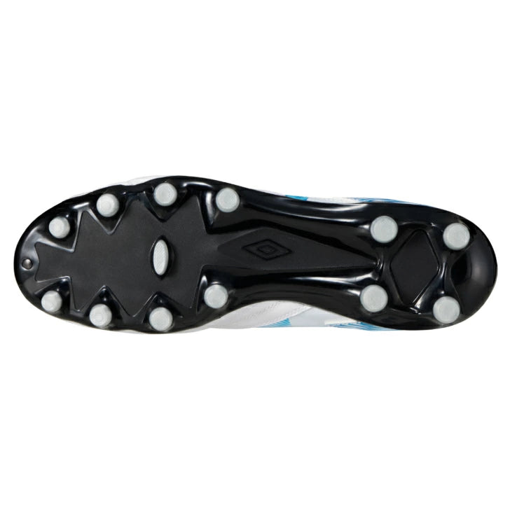 アンブロ サッカースパイク アクセレイター F V3 HG カンガルーレザー 土 人工芝 天然芝 対応 ホワイト×ブルー UMBRO UF5SFCB1M メンズ ACCERATOR