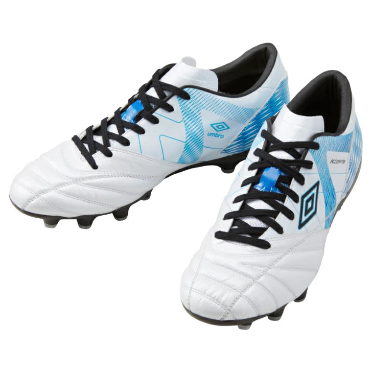 アンブロ サッカースパイク アクセレイター F V3 HG カンガルーレザー 土 人工芝 天然芝 対応 ホワイト×ブルー UMBRO UF5SFCB1M メンズ ACCERATOR