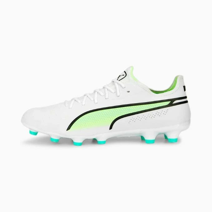 【在庫処分セール】プーマ PUMA キング アルティメット HG/AG プーマホワイト×ブラック×イエロー メンズ サッカー スパイク 天然芝 土 人工芝 対応 軽量 フィット ジャパンラスト 107251-03