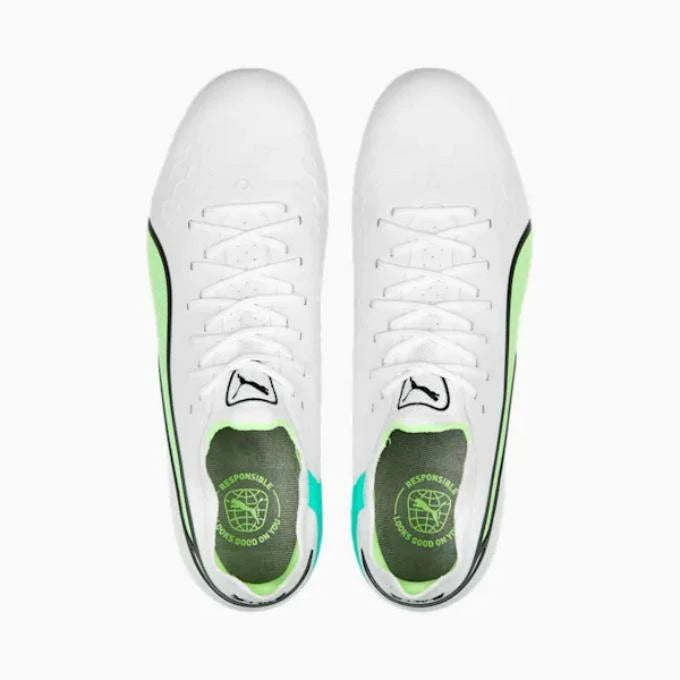 【在庫処分セール】プーマ PUMA キング アルティメット HG/AG プーマホワイト×ブラック×イエロー メンズ サッカー スパイク 天然芝 土 人工芝 対応 軽量 フィット ジャパンラスト 107251-03
