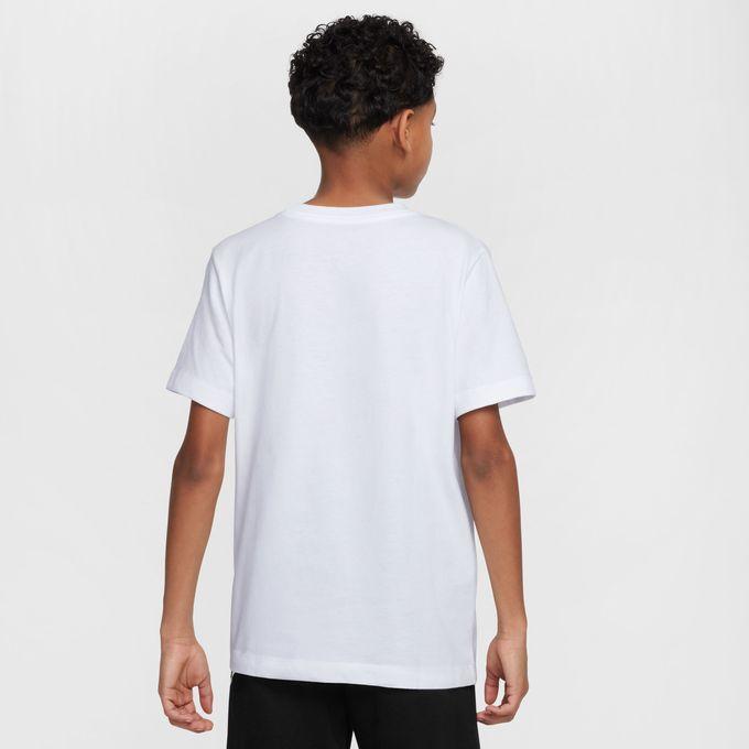 【在庫処分セール】ナイキ Tシャツ 半袖 ジュニア キッズ NSW デザインTシャツ 綿100% スタンダードフィット ホワイト HM5853-100 hm5853-100