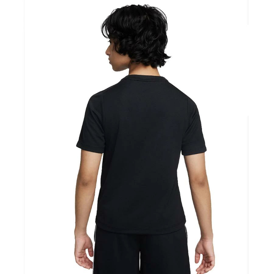 【在庫処分セール】ナイキ Tシャツ ジュニア 半袖 Dri-FIT 吸汗速乾 ラグランスリーブ スポーツウェア HF8100-010 ブラック NIKE マルチ hf8100-010